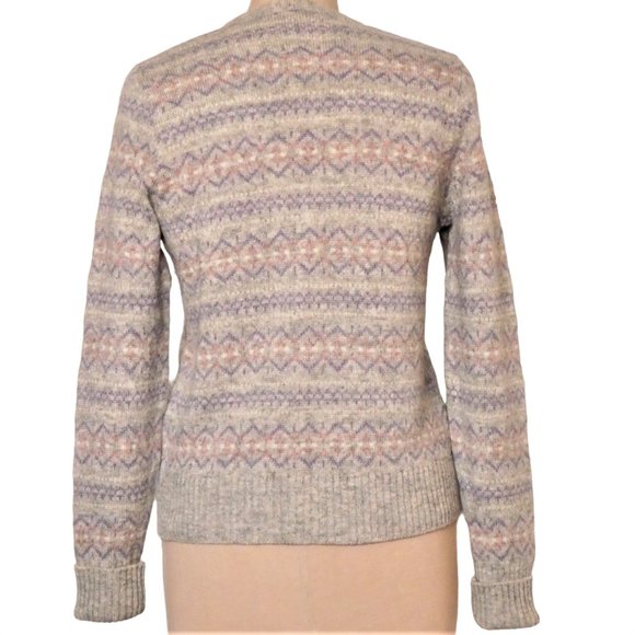 Parkhurst Vintage 100% Shetland wool Fair Isle Crew Neck Sweater Size L - Picture 2 of 8